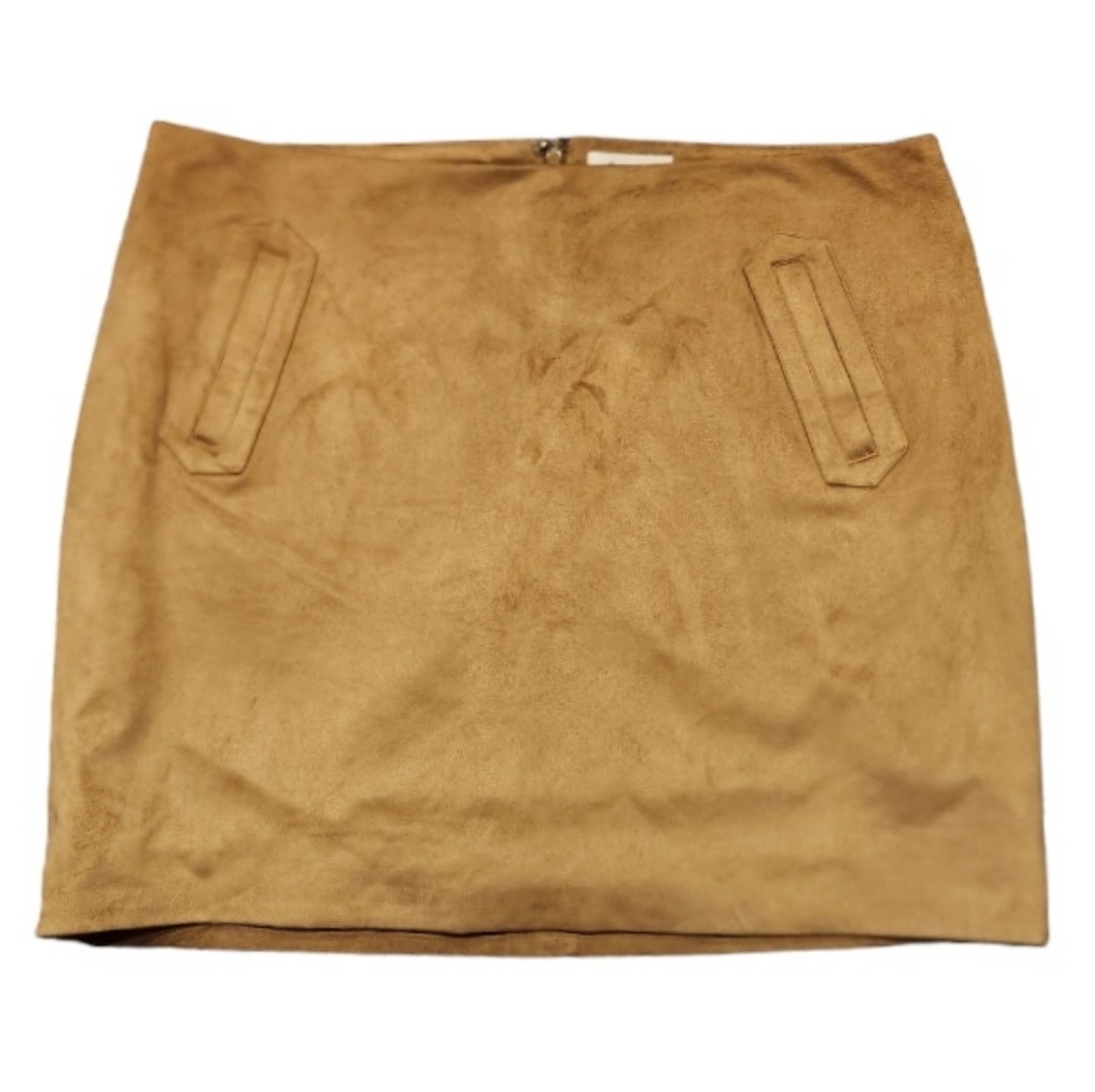 Reitmans Mini Suede Skirt with Zipper Enclosure at Back BNWT